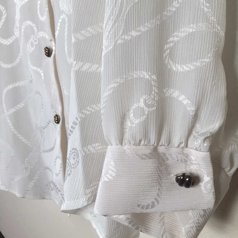 Vintage tassel print blouse